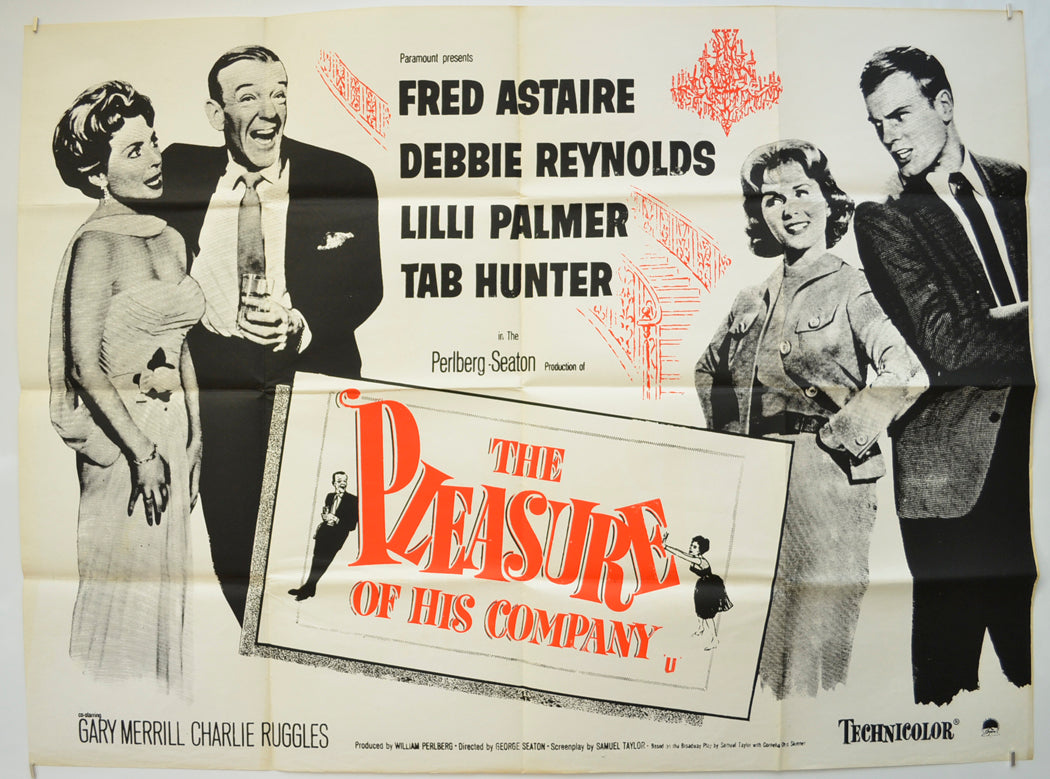 The Pleasure Of His Company  (1960’s re-release poster)   Original Quad Poster - Film Poster - Movie Poster