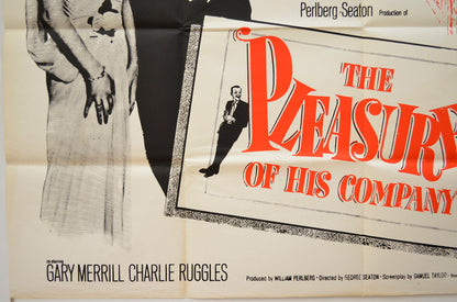 THE PLEASURE OF HIS COMPANY (Bottom Left) Cinema Quad Movie Poster 