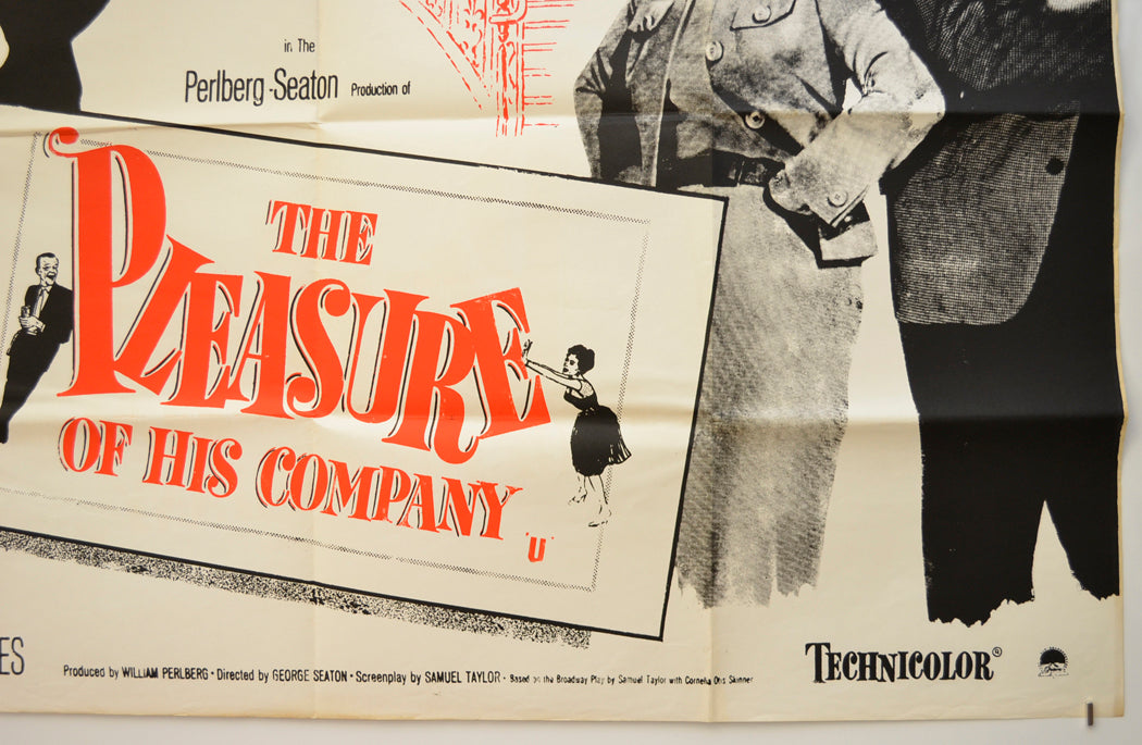 THE PLEASURE OF HIS COMPANY (Bottom Right) Cinema Quad Movie Poster 