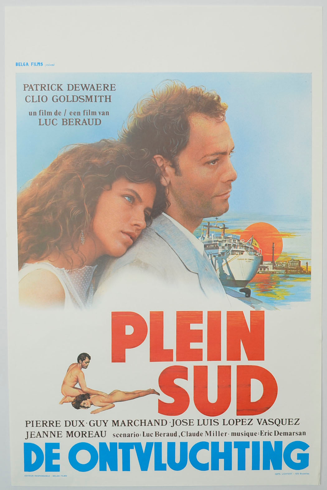 Plein Sud (a.k.a. Heat of Desire) Original Belgian Poster - Film Poster - Movie Poster