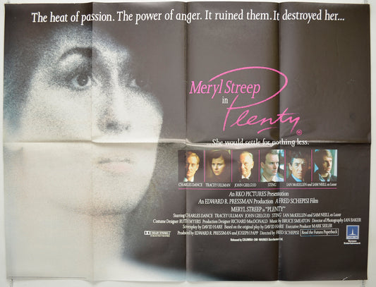 Plenty Original Quad Poster - Film Poster - Movie Poster  