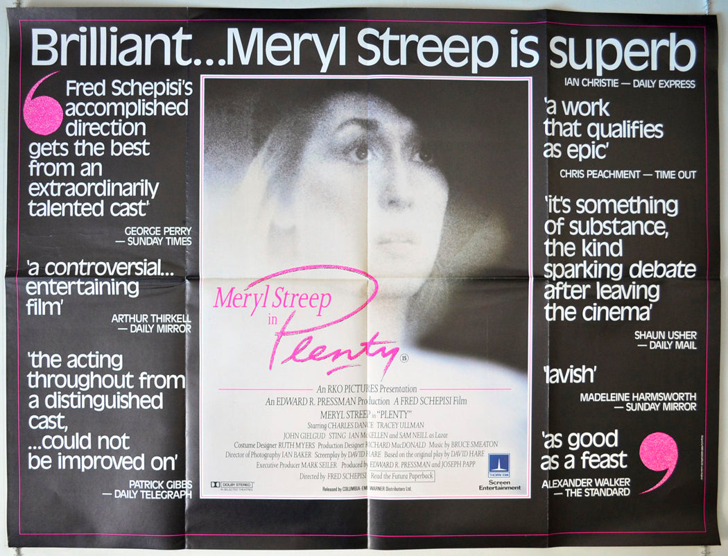 Plenty Original British Quad Poster - Movie Poster