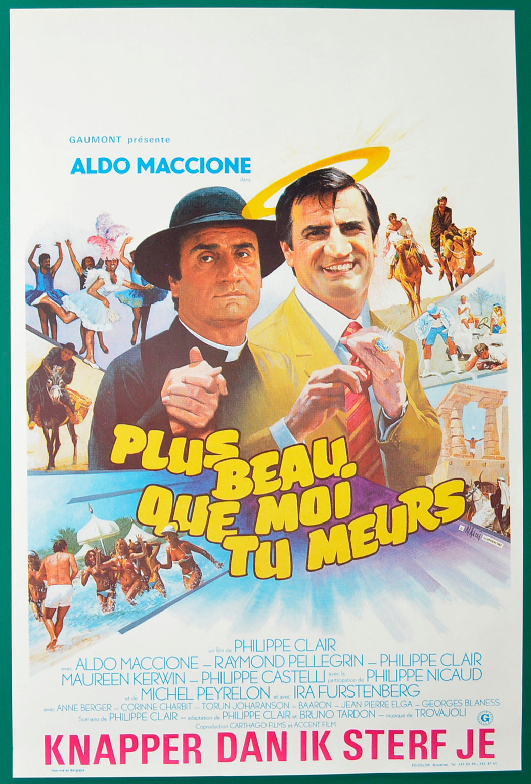 Plus Beau Que Moi, Tu Meurs   Original Belgian Poster - Film Poster - Movie Poster