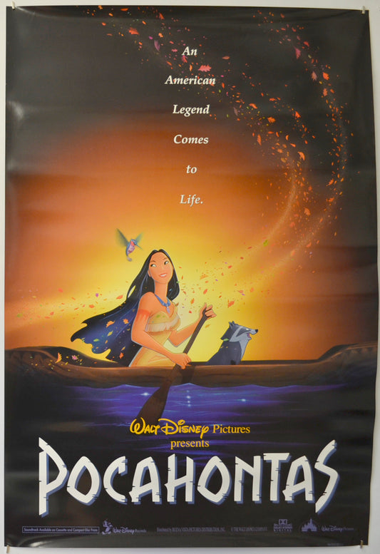 Pocahontas Original One Sheet Poster - Film Poster - Movie Poster  