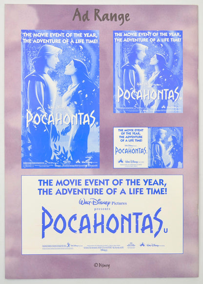 POCAHONTAS Cinema Exhibitors Campaign Press Book - BACK 