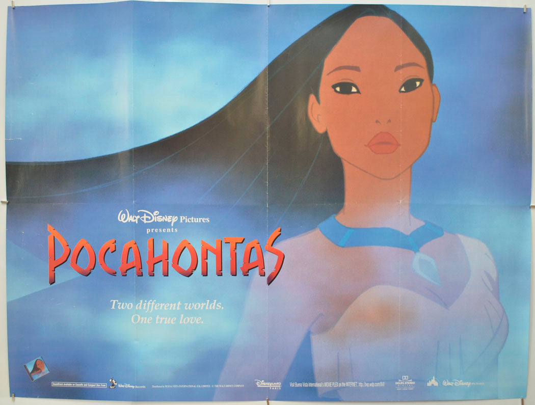 Pocahontas (Teaser / Advance Version)  Original Quad Poster - Film Poster - Movie Poster