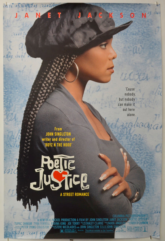 Poetic Justice  Original One Sheet Poster - Film Poster - Movie Poster