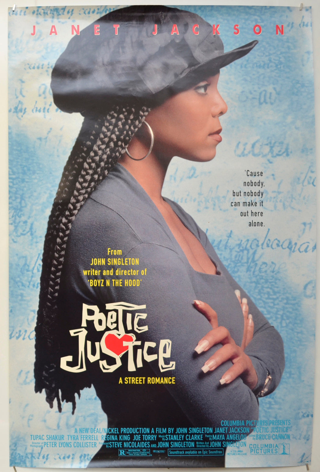 Poetic Justice Original One Sheet Poster - Film Poster - Movie Poster - Cinema Poster