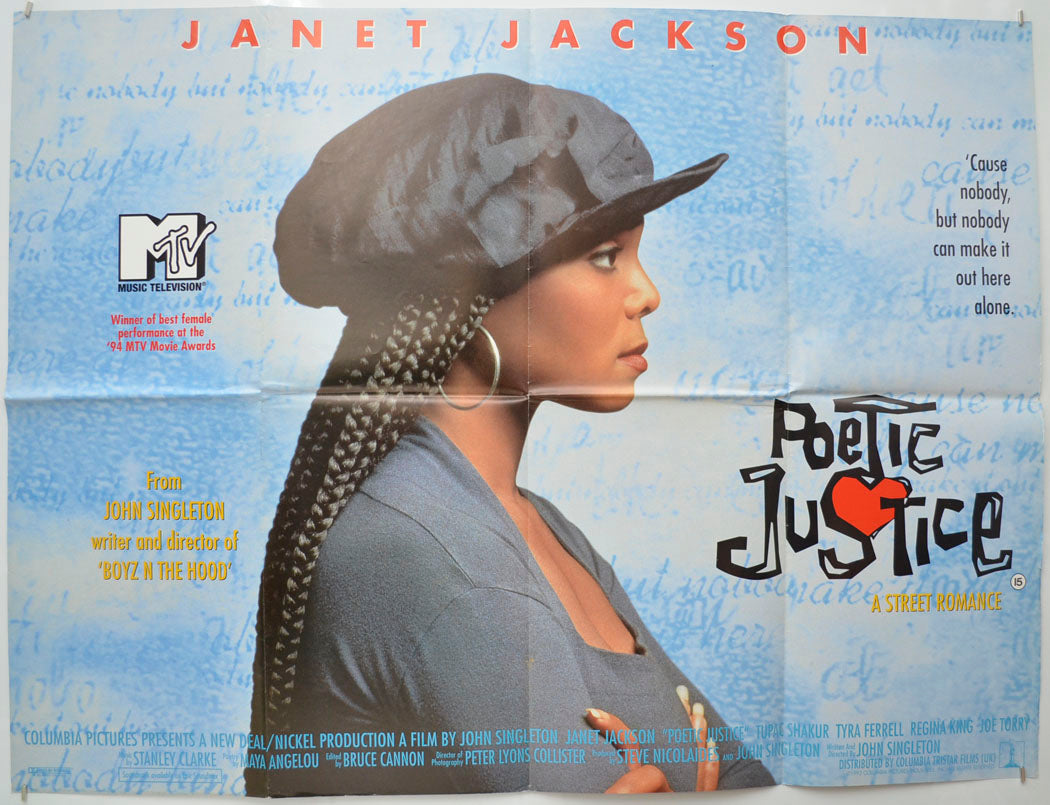 Poetic Justice Original Quad Poster - Film Poster - Movie Poster