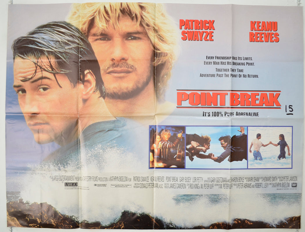 Point Break  Original Quad Poster - Film Poster - Movie Poster