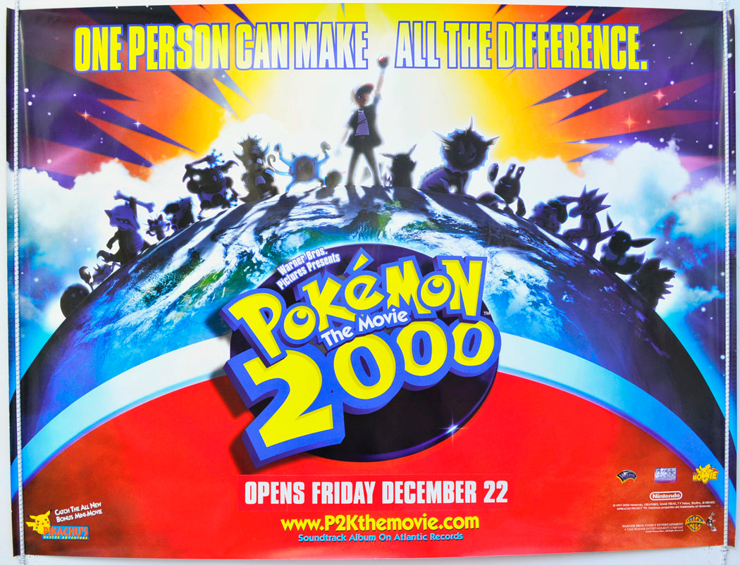 Pokemon 2000  Original British Quad Poster - Film Poster - Movie Poster 