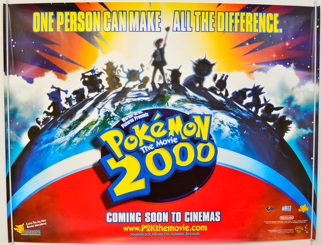 Pokemon 2000 Original Quad Poster - Film Poster - Movie Poster  