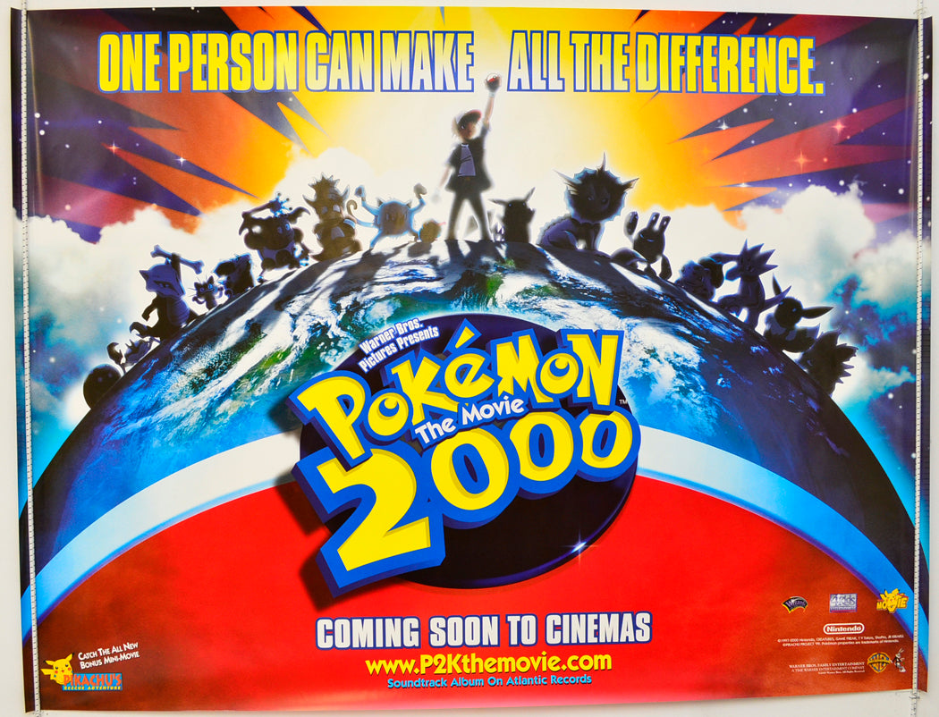 Pokemon 2000 Original Quad Poster - Film Poster - Movie Poster  