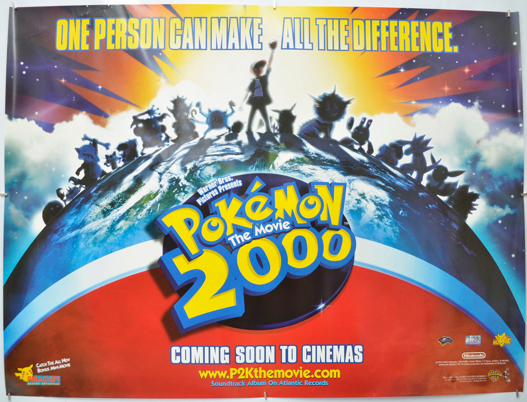 Pokemon 2000 - Original Quad Poster - Film Poster - Movie Poster