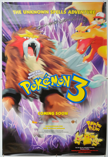 Pokemon 3   Original One Sheet Poster - Film Poster - Movie Poster