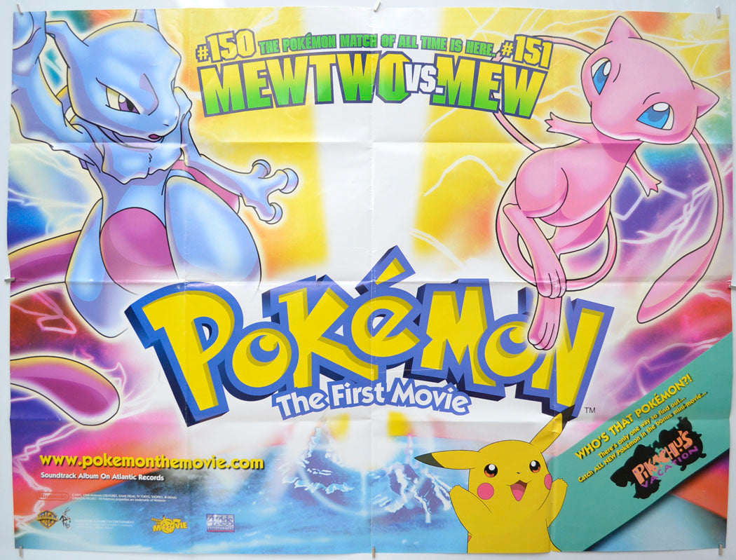 Pokemon : The First Movie  Original Quad Poster - Film Poster - Movie Poster