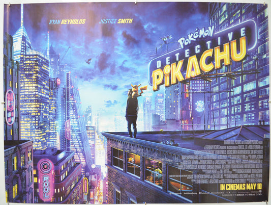 Pokemon Detective Pikachu - Original Quad Poster - Film Poster - Movie Poster