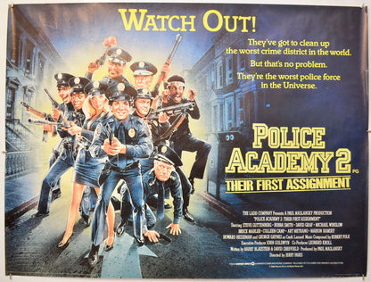 Police Academy 2 : Their First Assignment Original Quad Poster - Film Poster - Movie Poster