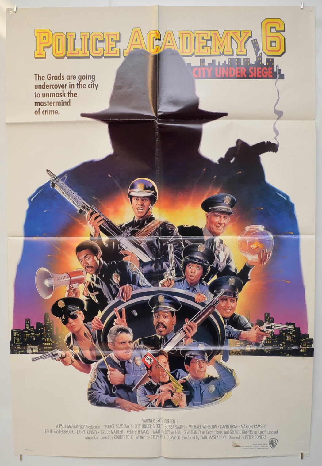 Police Academy 6 : City Under Siege Original One Sheet Poster - Film Poster - Movie Poster  