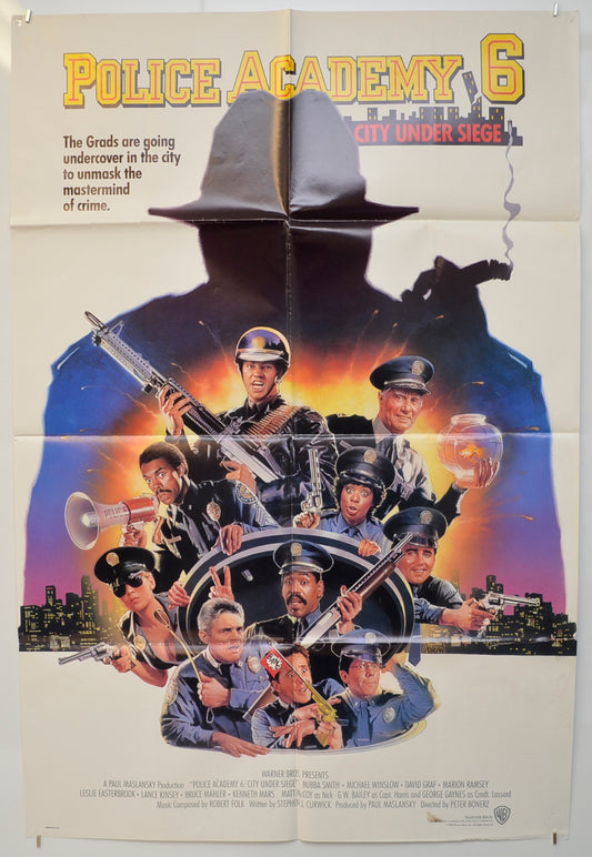 Police Academy 6 : City Under Siege Original One Sheet Poster - Film Poster - Movie Poster  