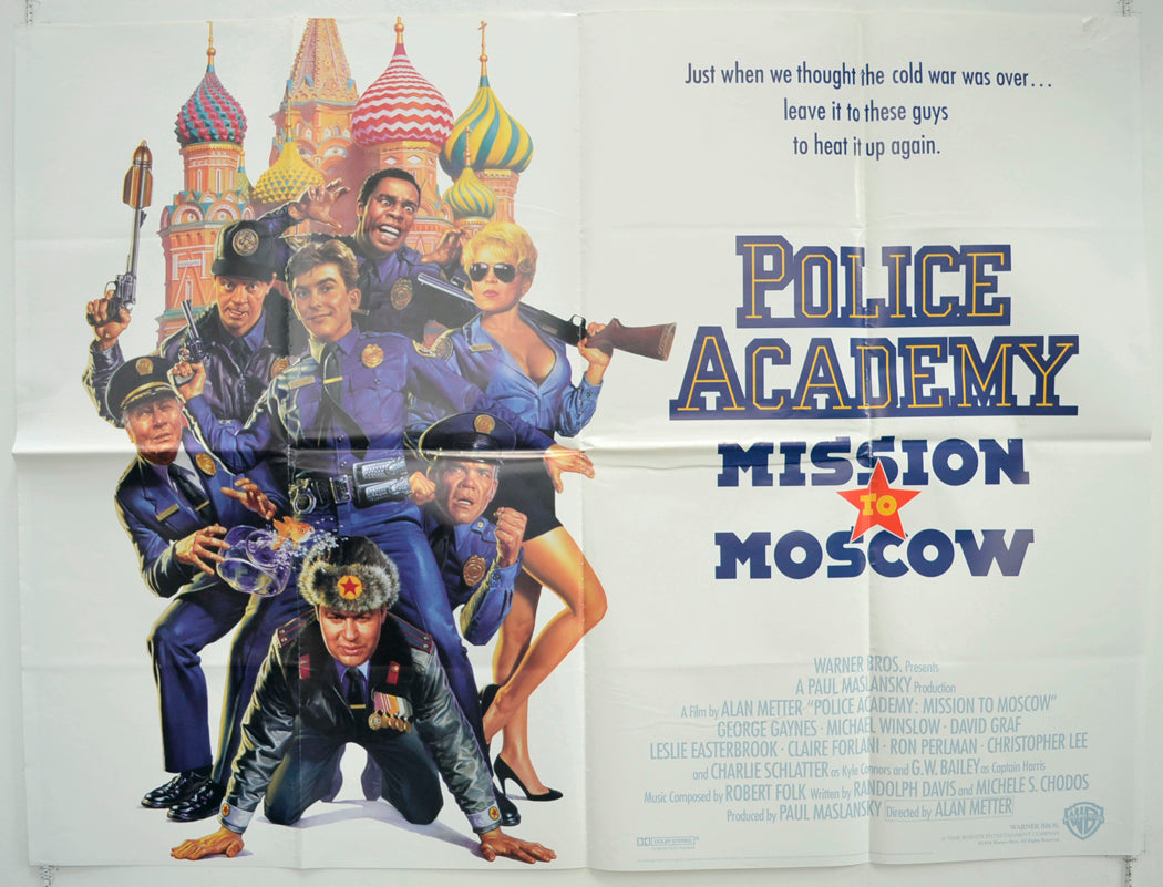 Police Academy 7 : Mission To Moscow  Original British Quad Poster - Film Poster - Movie Poster 