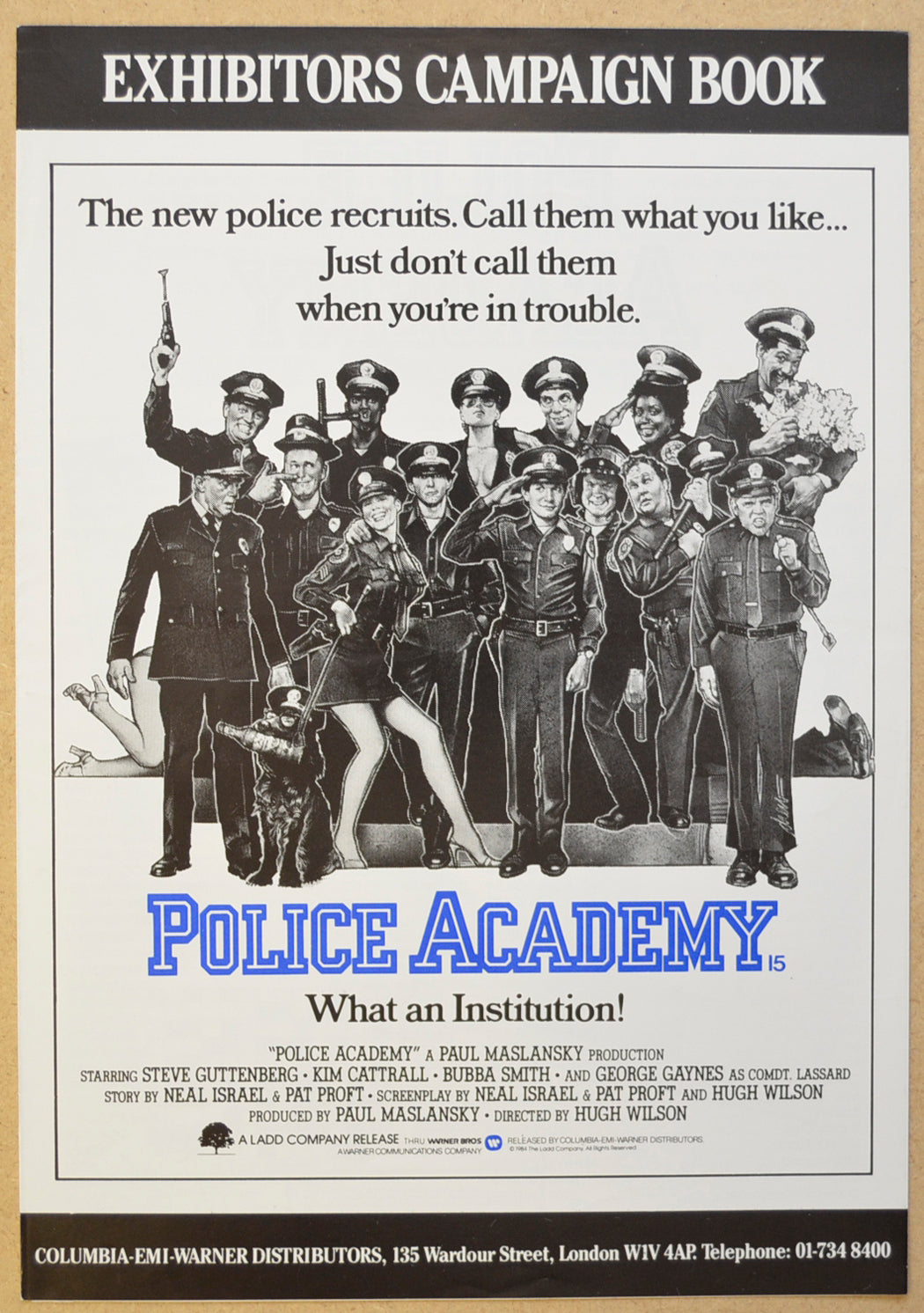 Police Academy Original 6 Page Cinema Exhibitors Campaign Press Book (UK)