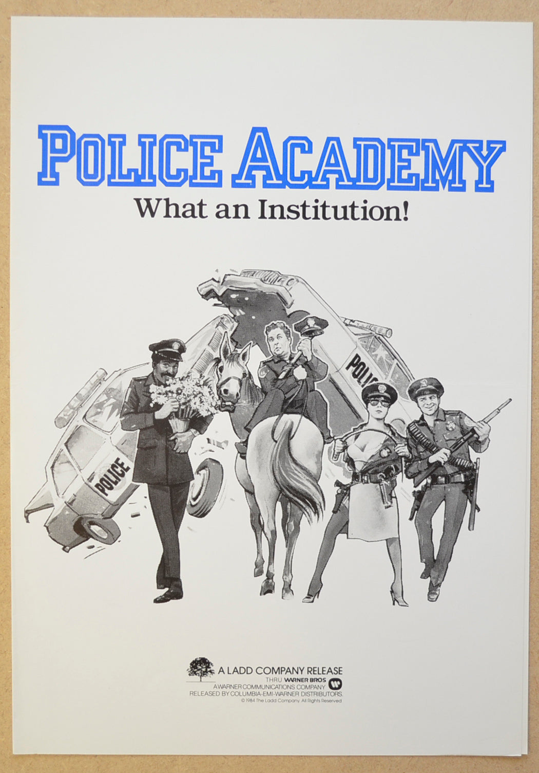 Police Academy Original Cinema Exhibitors Synopsis / Credits Booklet (UK)