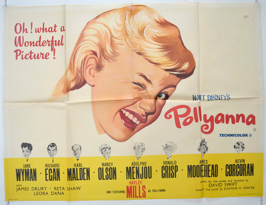 Pollyanna   Original Quad Poster - Film Poster - Movie Poster 