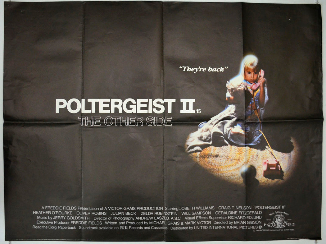 Poltergeist II : The Other Side Original British Quad Poster - Movie Poster