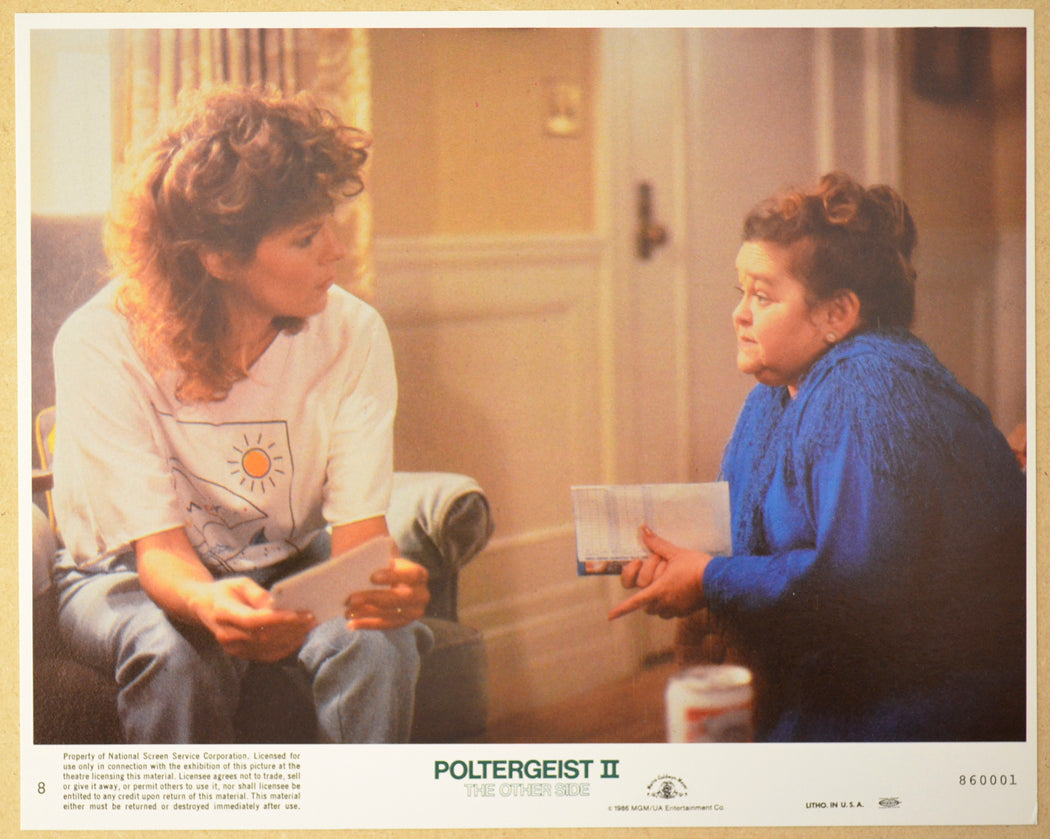 POLTERGEIST II - THE OTHER SIDE (Card 8) Cinema Set of Colour FOH Stills / Lobby Cards 