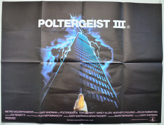 Poltergeist III Original Quad Poster - Film Poster - Movie Poster  