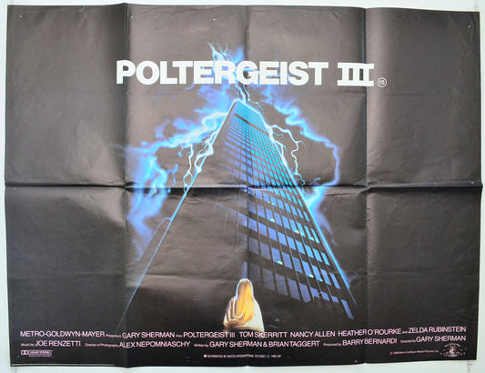 Poltergeist III Original Quad Poster - Film Poster - Movie Poster  