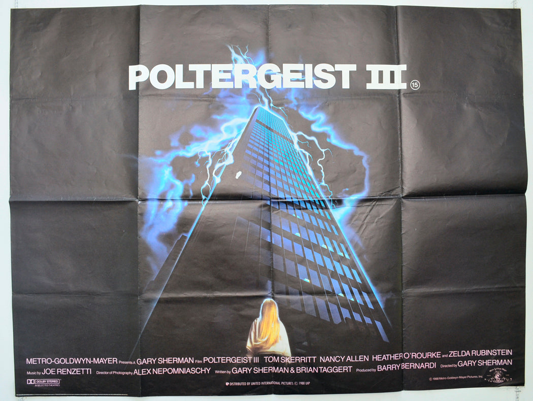 Poltergeist III Original Quad Poster - Film Poster - Movie Poster  