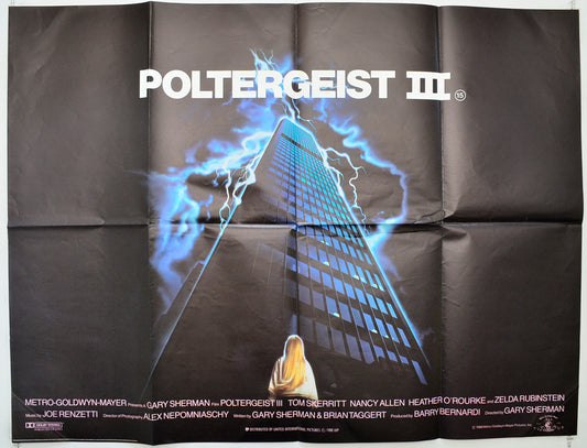 Poltergeist III Original Quad Poster - Film Poster - Movie Poster  