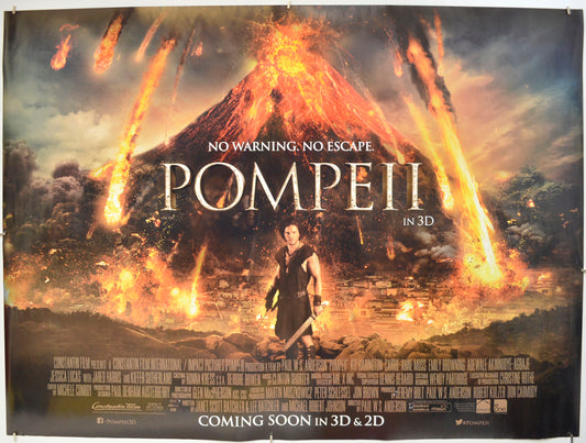 Pompeii  Original Quad Poster - Film Poster - Movie Poster