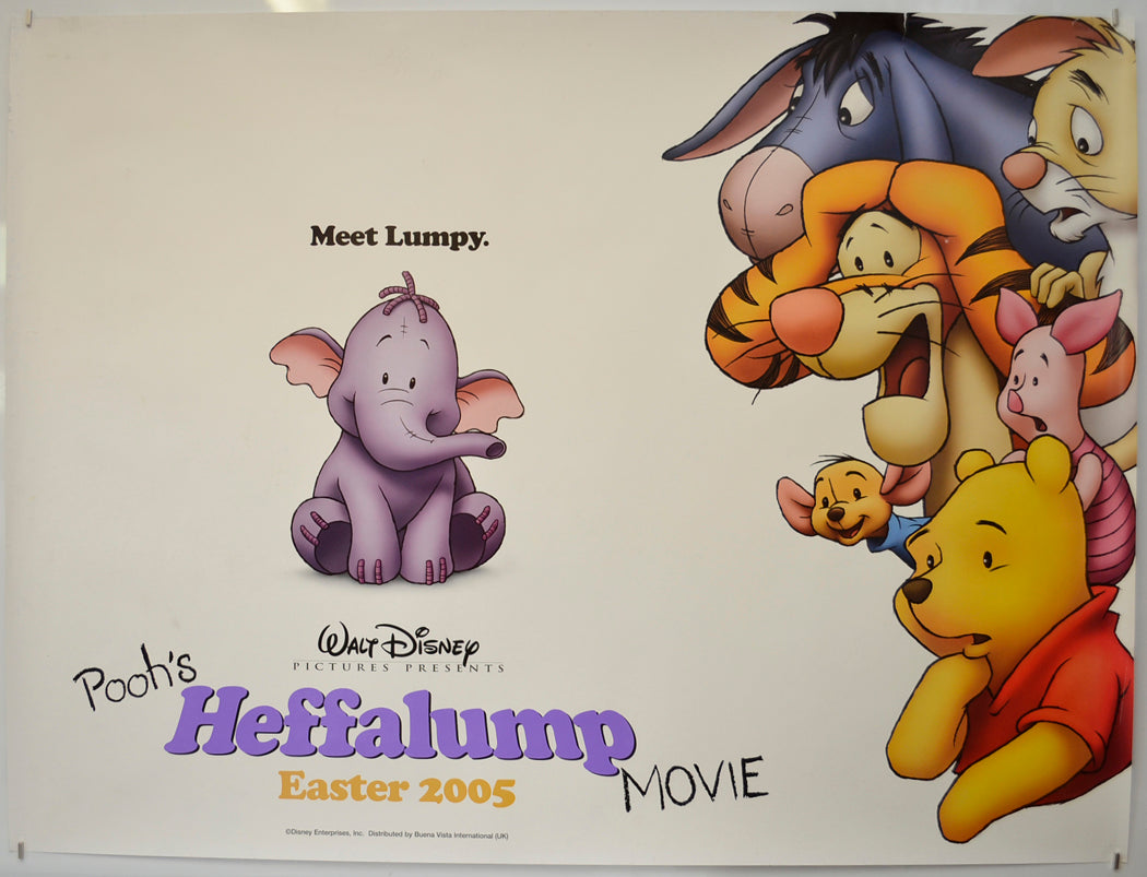 Pooh's Heffalump Movie Original Quad Poster - Film Poster - Movie Poster  