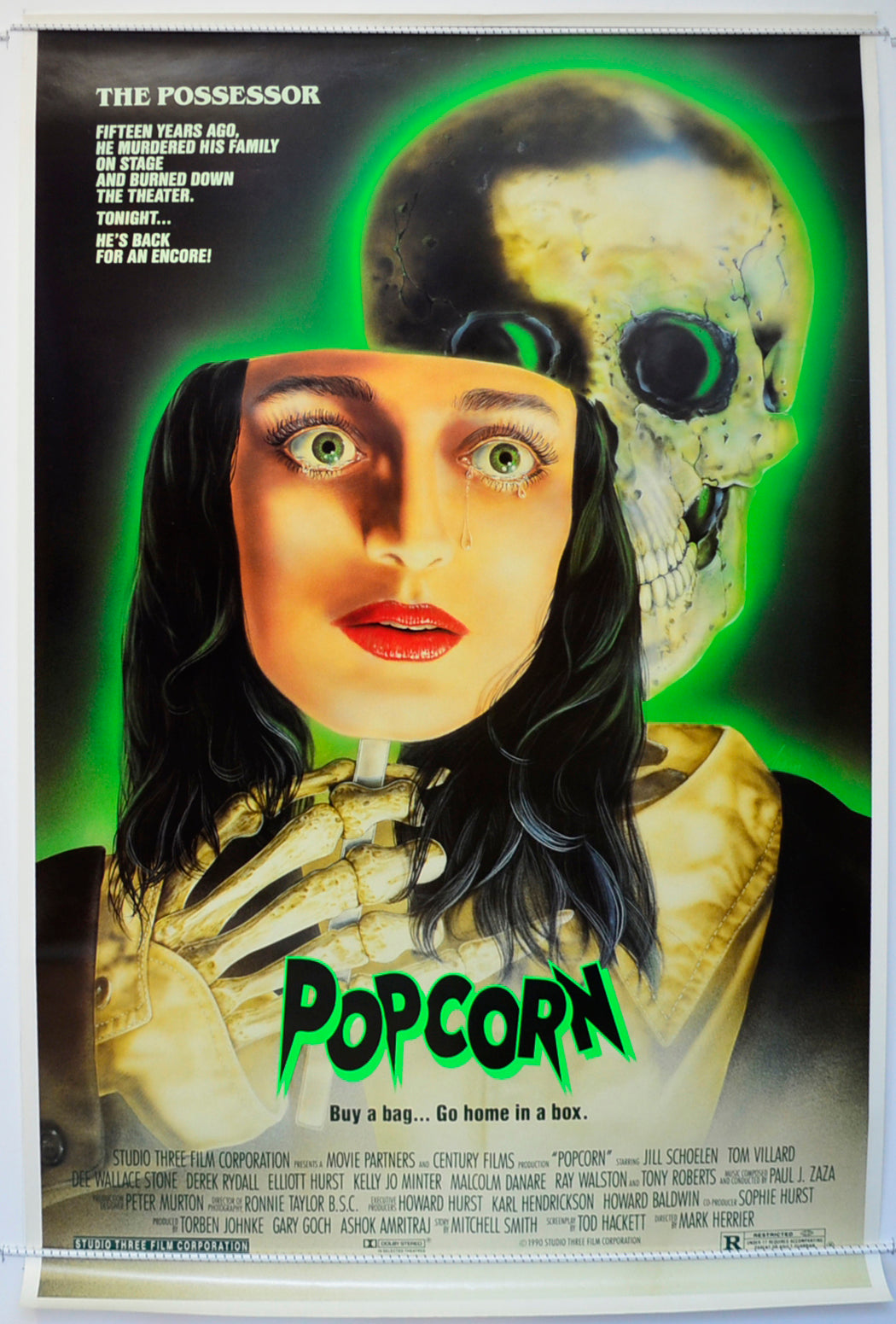 Popcorn  Original One Sheet Poster - Film Poster - Movie Poster 