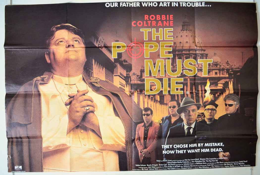 The Pope Must Die Original British Quad Poster - Movie Poster