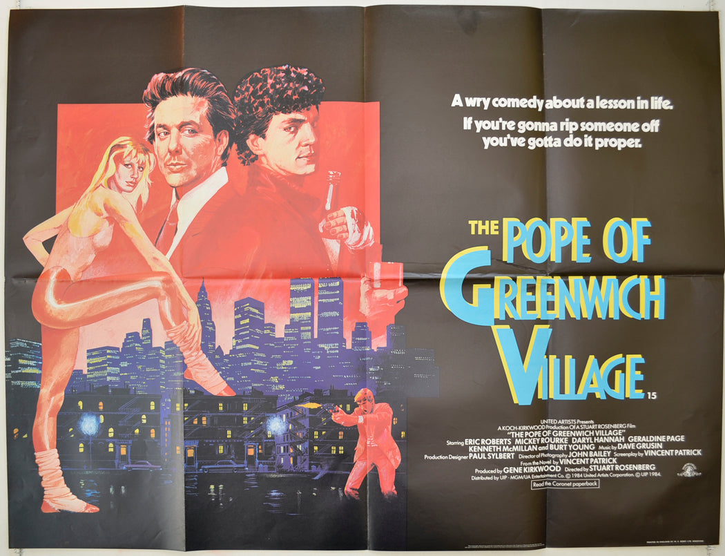 The Pope Of Greenwich Village Original Quad Poster - Film Poster - Movie Poster  