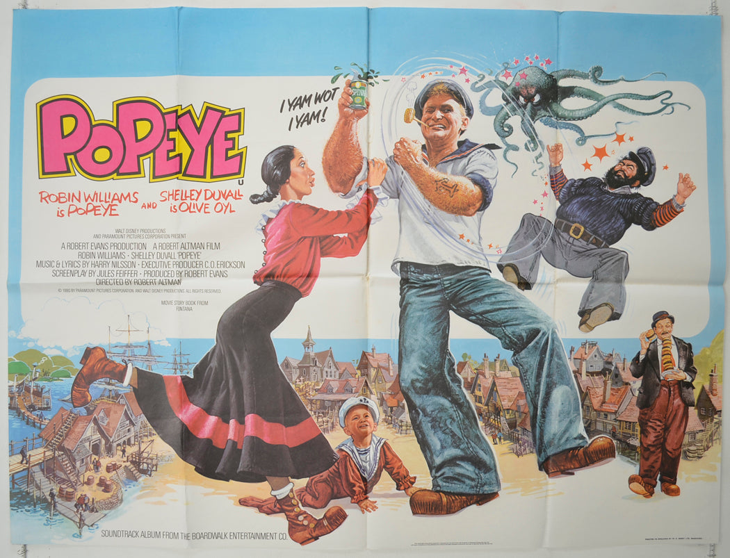 Popeye   Original Quad Poster - Film Poster - Movie Poster 