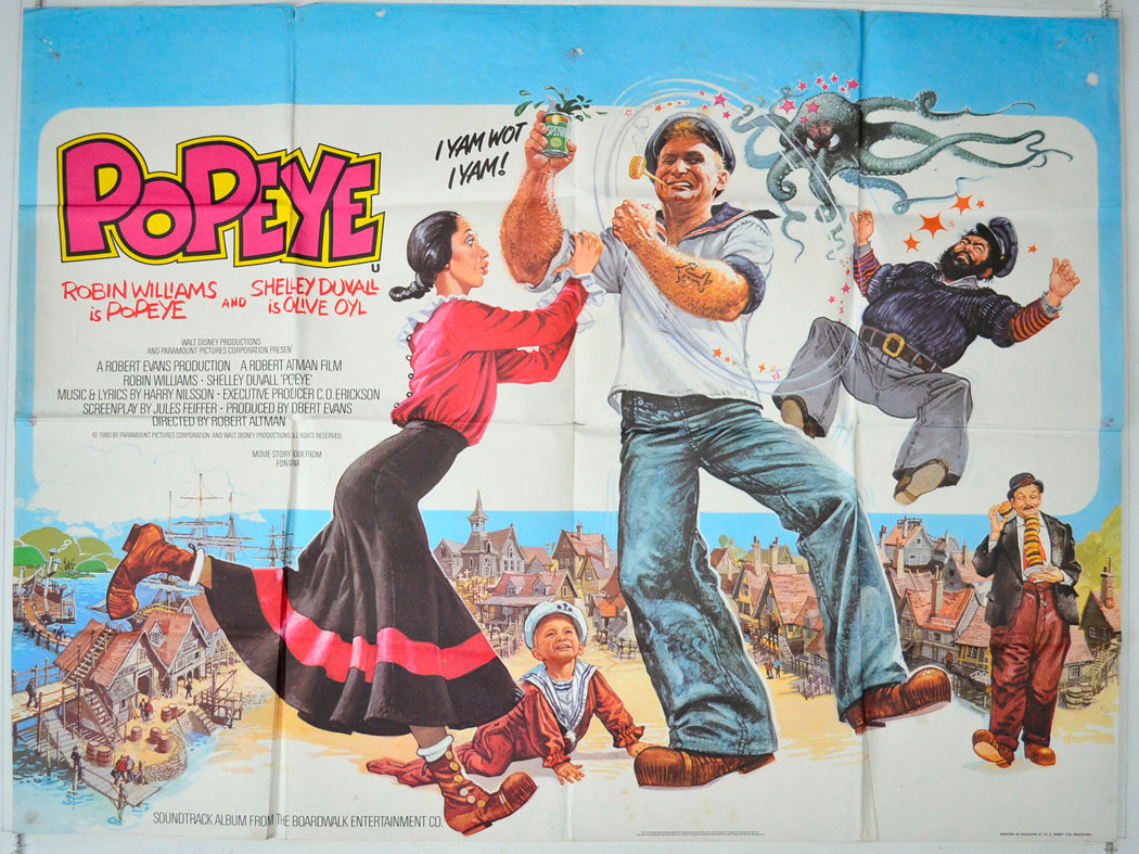 Popeye Original British Quad Poster - Movie Poster