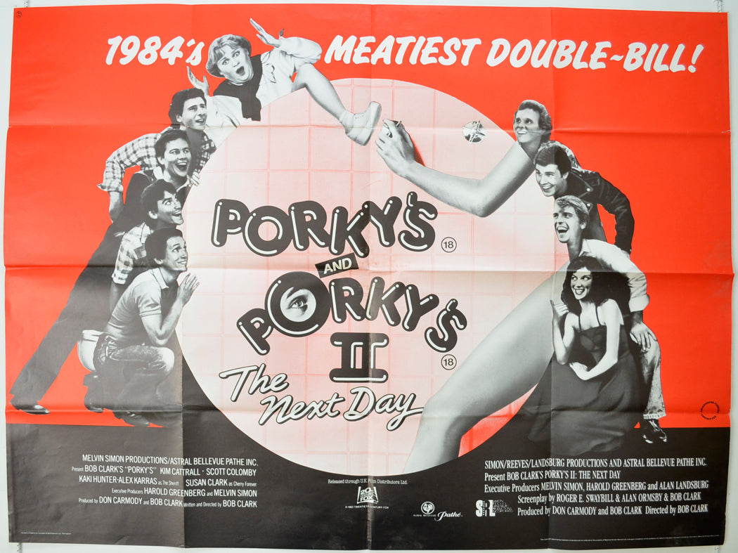 Porky's and Porky's II : The Next Day  (Double Bill)  Original Quad Poster - Film Poster - Movie Poster 