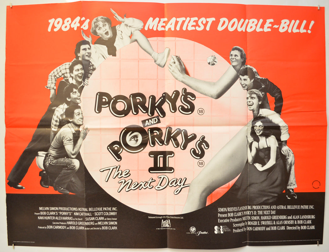 Porky's and Porky's II : The Next Day  (Double Bill) Original Quad Poster - Film Poster - Movie Poster