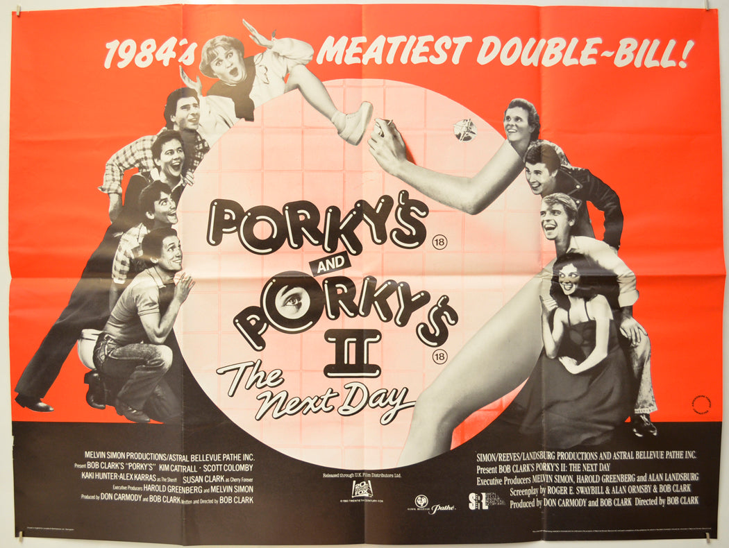 Porky's and Porky's II : The Next Day  (Double Bill) Original Quad Poster - Film Poster - Movie Poster  