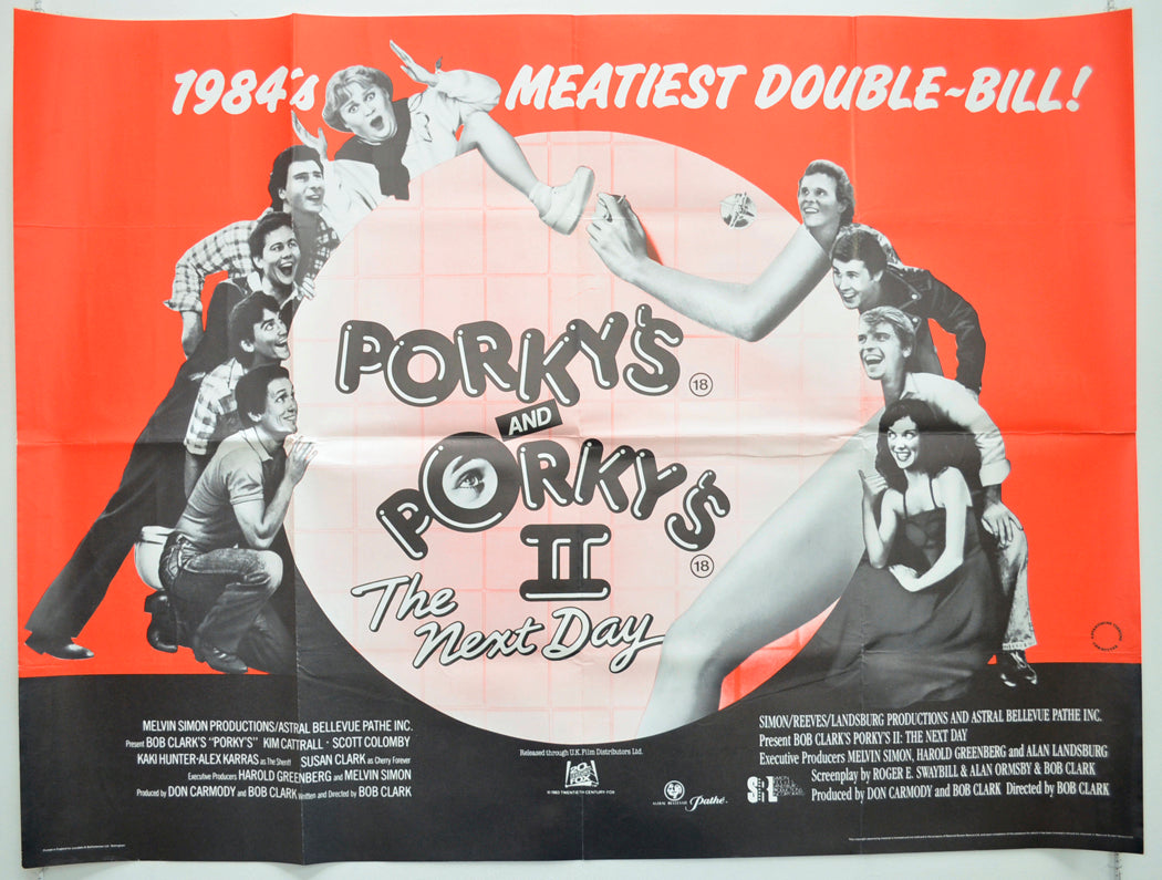 Porky's and Porky's II : The Next Day  (Double Bill)   Original Quad Poster - Film Poster - Movie Poster  