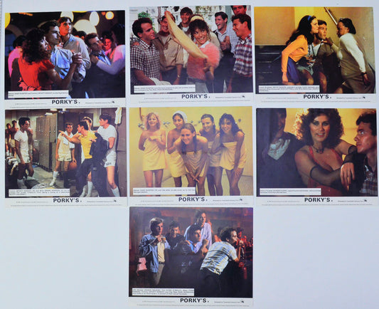 Porky's 7 Original Lobby Cards / Colour F.O.H. Stills 