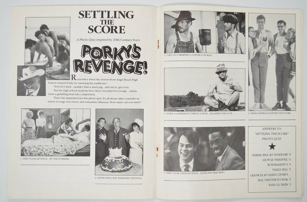 PORKY’S REVENGE Cinema Exhibitors Campaign Pressbook - INSIDE 