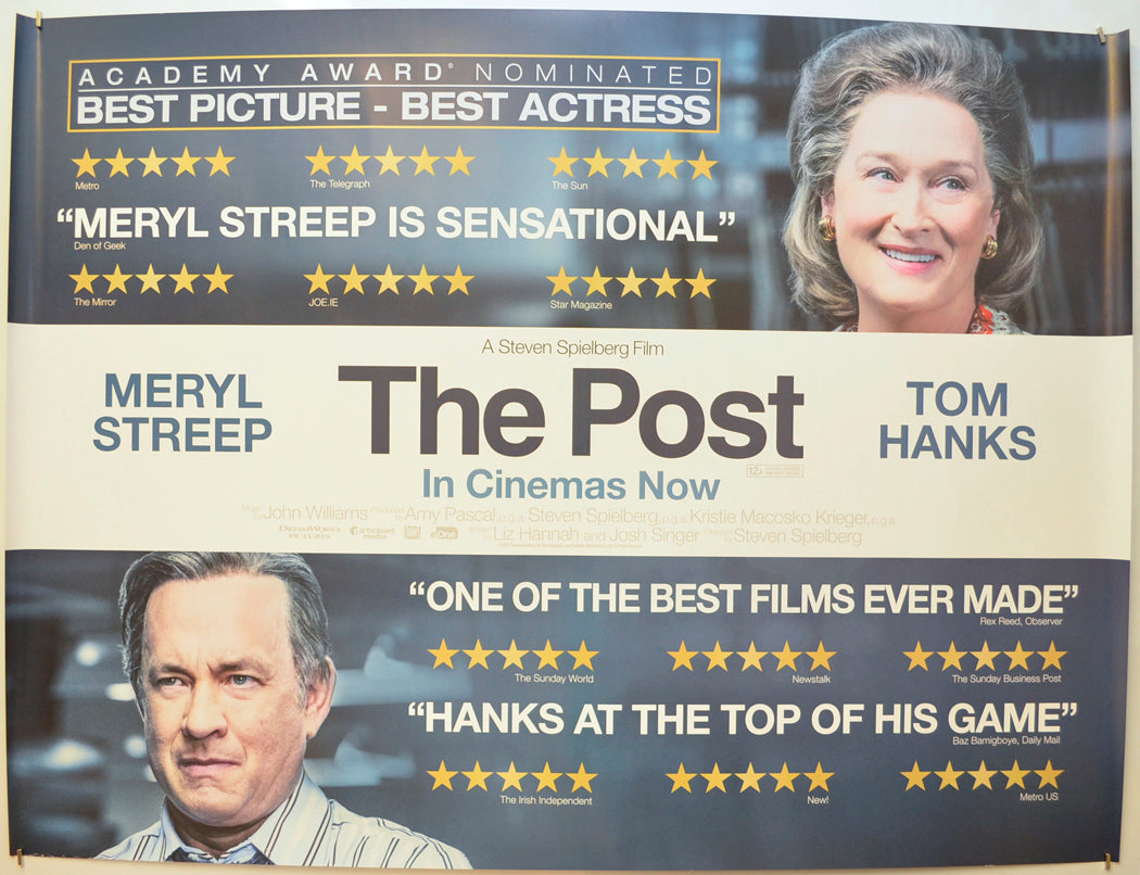 The Post (Reviews Version) Original Quad Poster - Film Poster - Movie Poster