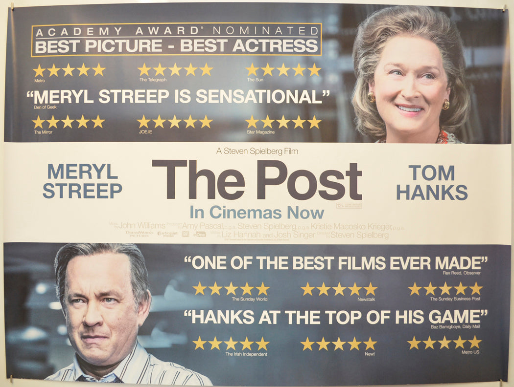 The Post (Reviews Version) Original Quad Poster - Film Poster - Movie Poster