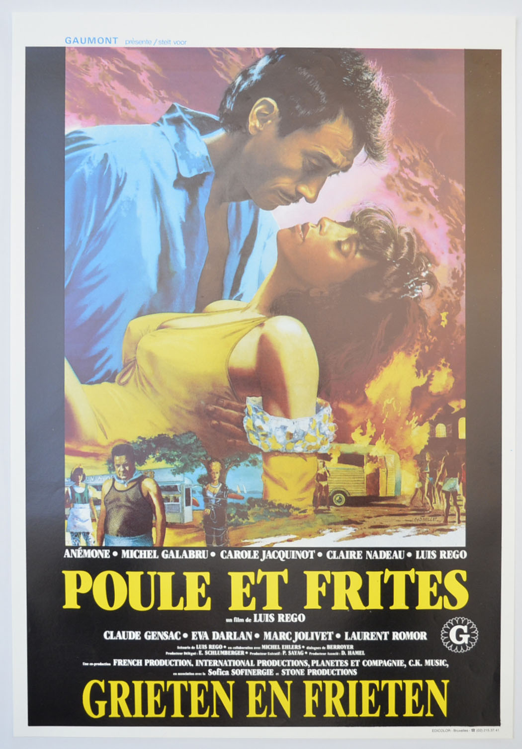 Poule Et Frites Original Belgian Poster - Film Poster - Movie Poster